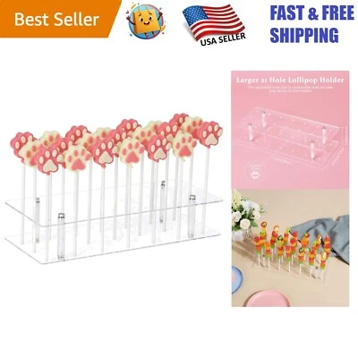 Soporte de exhibición de acrílico transparente de 21 agujeros para pasteles para bodas y celebraciones Foto 1 de 4