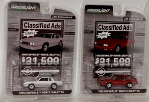 greenlight classified ads series 3 exclusive 1985 chevy monte carlo ss set lot - Picture 1 of 3