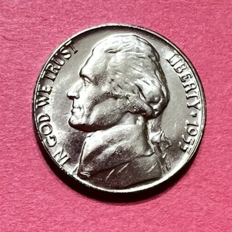 1955 D Jefferson Nickel BU Cover