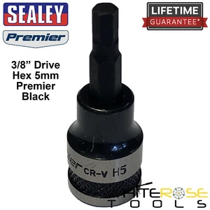 Broca de toma de llave hexagonal Sealey 3/8" unidad Premier negra 5 mm Allen Bolt Allan Alan - Imagen 1 de 1