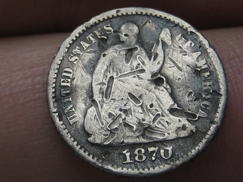 1870 P Seated Liberty Half Dime- Philadelphia, Good Details Cover
