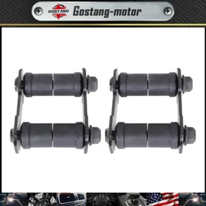 For 1965-1973 Ford Mustang 2Pcs Rear Left & Right Leaf Spring Shackle Kit Pair - Foto 1 di 10