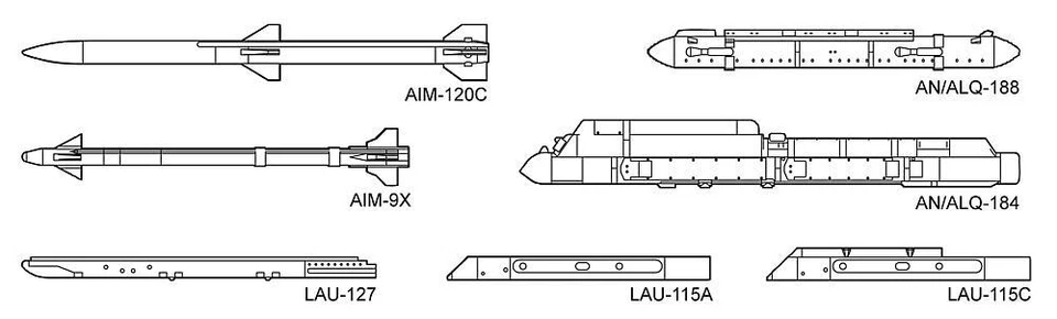 Hasegawa - 1/72 Aircraft Weapoms VIII (u.s Air/air Missiles Jamming Pods) Ha3