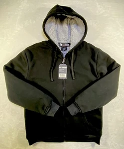 New U.S FORCES Hoodie Mens M Black Full Zip Fleece-Lined UF-155 Warm - Picture 1 of 15