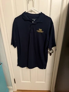Men’s Antigua Navy Blue Polo Shirt Size L MLB Players - Picture 1 of 3