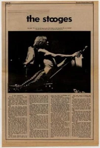 Iggy Pop & The Stooges Interview/article 1970 RS-RTYU - Picture 1 of 1