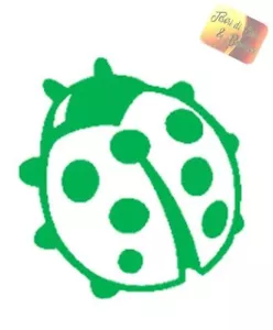 ADESIVO AUTO MOTO COCCINELLA PVC VERDE 12 X 12 CM PRESPAZZIATO IN VINILE STICKER - Foto 1 di 2