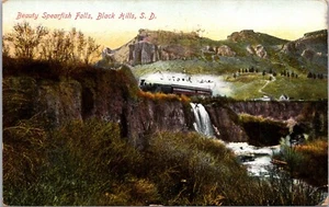 Beauty Spearfish Falls Black Hills South Dakota Divided Back 1910's Postcard 10M - Picture 1 of 2