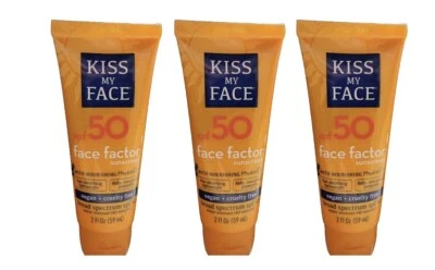 Kiss My Face face factor SPF 50 RARE sunscreen 2 oz DISCONTINUED ITEM READ LOT 3 - Image 1 of 2