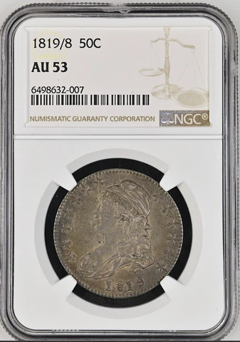 1819/8 BUST HALF DOLLAR NGC AU53 632007 Cover