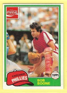 Bob Boone #1 1981 Topps Coca-Cola Philadelphia Phillies - Picture 1 of 2