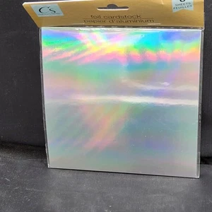 Crafter's Square Foil Cardstock Silver Shiny 8 Sheets - 6" X 6" New - Picture 1 of 3
