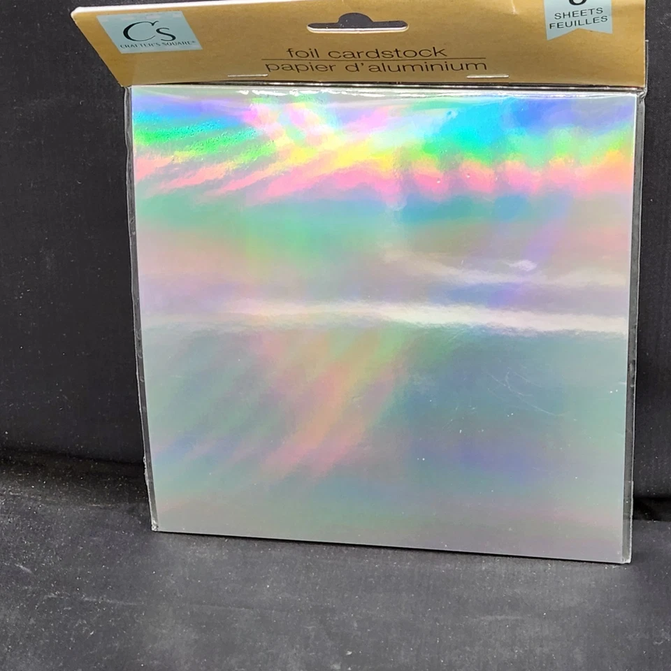 Crafter's Square Foil Cardstock Silver Shiny 8 Sheets - 6" X 6" New - Image 1 of 3