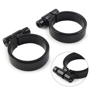 Super abrazaderas de escape para Harley XL Ironhead Sportster 1000 modelo 57-85 BLK - Imagen 1 de 7
