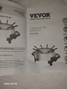 VEVOR Electric Fondue Pot Set for Cheese & Chocolate, 3 Quart Chocolate Melting  - Picture 1 of 6