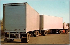 Vintage 1960s Advertising Postcard "NEW FRUEHAUF MODEL F SHORT LENGTH VANS" - Picture 1 of 2