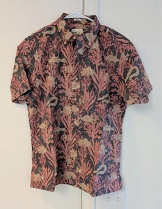 Neu mit Etikett Reyn Spooner Hawaiihemd orange Fisch & Aale, rote Algen Herren S klassisch - Bild 1 von 9