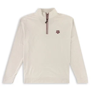 Horn Legend Texas A&M Aggies 1/4 Zip Pullover Men's Size Large Gray/White - Picture 1 of 8