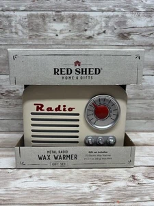 Calentador de cera aromática radio metal retro cobertizo rojo + cera perfumada se derrite - Imagen 1 de 1