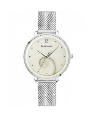 PIERRE LANNIER Mujer Analógico Cuarzo Informal Reloj Clásico Vestido Esfera Blanca Impermeable Foto 1 de 4