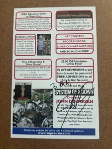 System of a Down JOHN DOLMAYAN OzzFest Drummer SIGNED Autograph AUTO Autographed - Picture 1 of 6
