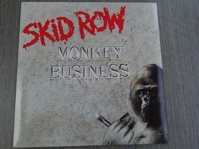 Skid Row MONKEY BUSINESS 1991 UK 7" P/S 1st Press PLAYS  MINT HEAR - Image 1 of 4