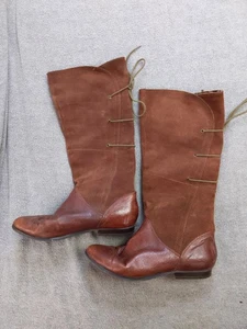 BC Boots Womens Size 7.5 Brown Suede Leather Knee High Lace Up Riding Shoes - Picture 1 of 11