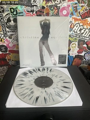 CHRISTINA AGUILERA Stripped VG++ 2LP WHITE/BLACK SPLATTER VINYL W/HYPE VMP Foto 1 de 2