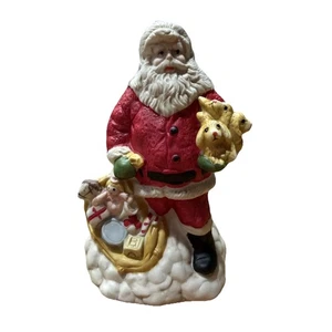 Vintage musikalischer Weihnachtsmann - dreht & spielt Stille Nacht Porzellan Figur - Bild 1 von 9