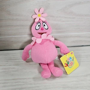 Nanco Yo Gabba Gabba rosa Foofa 10 Zoll Stofftier Plüschtier Puppe 2010 Nickelodeon Etikett - Bild 1 von 9