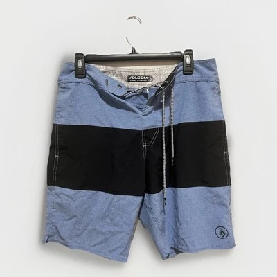 Volcom Surf & Turf 4 Way Stretch blue Flat Front Hybrid Shorts Mens 31 - Image 1 of 2
