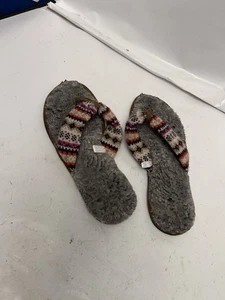 Dluxes Large US 9-10 UK 7-8 fuzzy flip flops - Picture 1 of 3