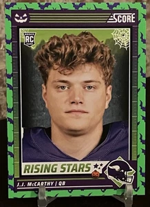 2024 Panini Score-A-Treat J.J. McCarthy Green Bats Rising Stars RC #19 Vikings - Picture 1 of 2