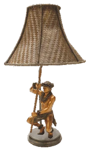 Bellissima LAMPADA KIM TAYLOR REECE Uomo Hula Dancer Luce Tropicale Hawaiana - Foto 1 di 1