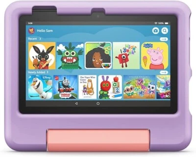 Amazon Fire 7 Kids tablet | 7" display, ages 3–7, 16 GB, Wifi Purple 2022 - Image 1 of 4