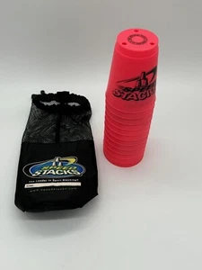 Speed Stacks Stackers 12 Neon Pink Cups Game w/ Storage Bag - Picture 1 of 4