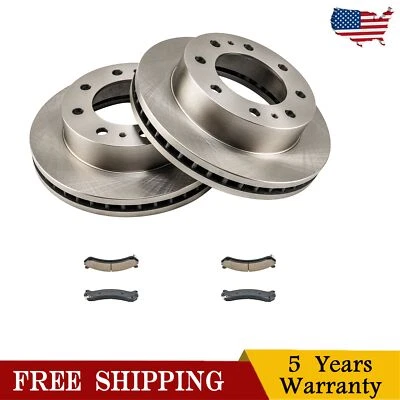 Front Disc Rotors + Ceramic Brake Pads For Chevrolet Avalanche 2500 Express 2500 Foto 1 de 4