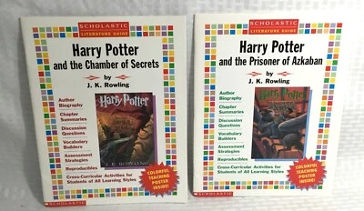 2 SCHOLASTIC LITERATURE GUIDES / HARRY POTTER / CHAMBER OF SECRETS & PRISONER - Image 1 of 4
