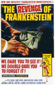 MINI PÓSTER TEXTURIZADO BRILLANTE DE LA VENGANZA DE FRANKENSTIEN HORROR A4 - Imagen 1 de 1