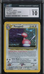 2001 Pop 3! Pokemon Neo Revelation #12/64 Porygon2 Double Holo CGC 10 Bleed PSA - Picture 1 of 3