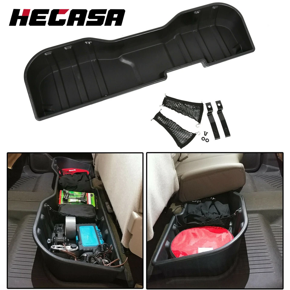 Underseat Storage Box For 07-18 Chevrolet Silverado 07-2019 GMC Sierra Crew Cab Foto 1 de 4