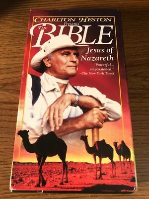 The Bible Jesus Of Nazareth VHS VCR Video Tape Movie Charlton Heston Used - Image 1 of 4