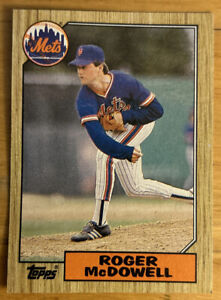 1987 Topps Roger McDowell 2nd Yr Baseball Card #185 Mets Pitcher VG (O/C)