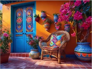 Fliesen Wandbild bunt mexikanische Veranda Talavera Küche Spritzschutz Marmor Keramik - Bild 1 von 14