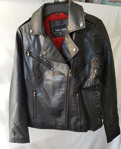 NEW Triple Star Faux Leather Womens Midweight Motorcycle Jacket NWT $150 Retail - Picture 1 of 10