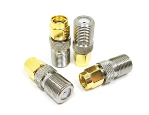 3x SMA Macho A Tipo F Jack Hembra Recto RF Coaxial Conector Adaptadores GB Sell - Imagen 1 de 5