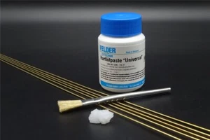 5 Stäbe Messing-Hartlot B, B-Cu60Zn Ø 1,5x250mm + 100g Hartlötpaste FH21# - Bild 1 von 1