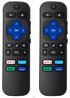 Paquete de 2 controles remotos de reemplazo para todos los televisores Roku, TCL/Hisense/Onn Roku