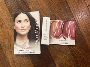 BareMinerals Gen Nude Patent Lip Lacquer (.06oz/2ml) EVERYTHING + 4-Shade Sample - Picture 1 of 5