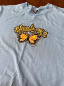 1999 Blink 182 Butterfly T-shirt vintage light blue t-shirt cotton S-5XL QT2062 - Picture 1 of 2